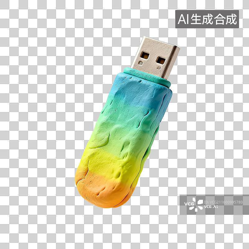 【AI数字艺术】色彩斑斓的创意U盘图片素材