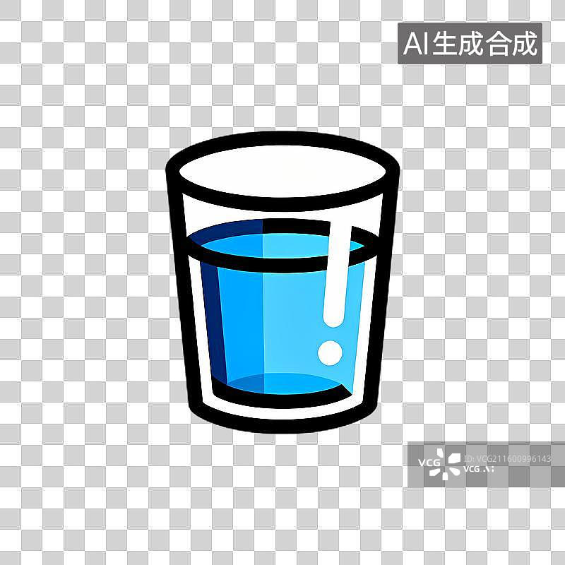 【AI数字艺术】装有蓝色液体的玻璃杯图片素材