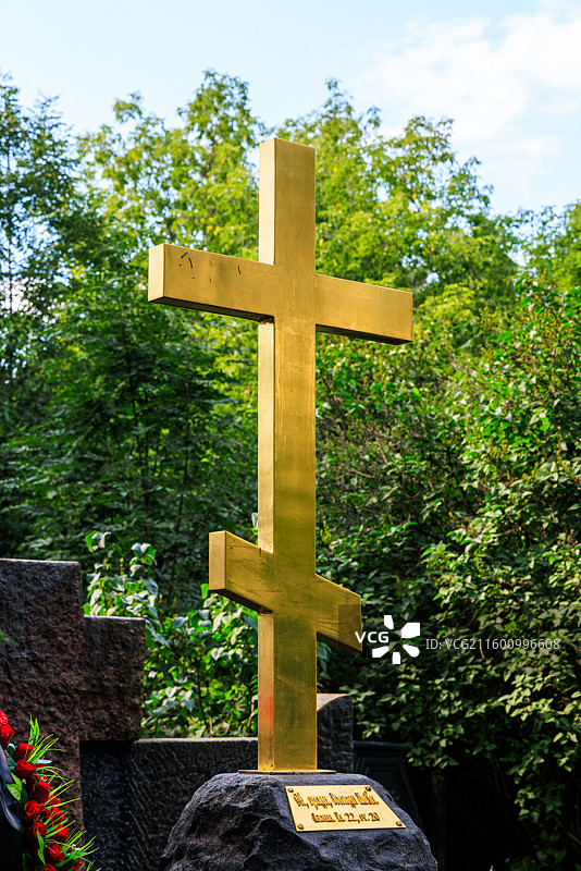 俄罗斯莫斯科新圣女公墓果戈里墓图片素材