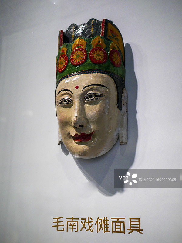 昆山百戏戏曲博物馆毛南戏傩面具图片素材