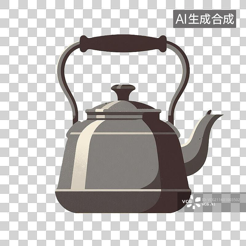 【AI数字艺术】精致的铁壶元素图片素材