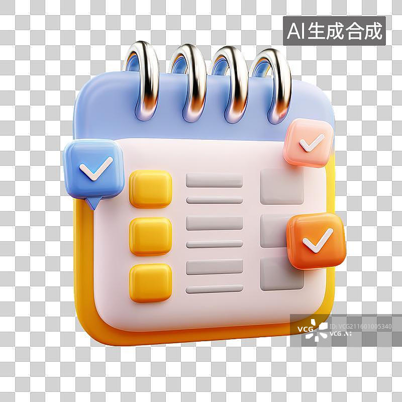 【AI数字艺术】日历记事本图标图片素材