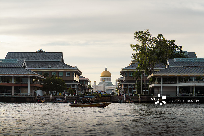 文莱达鲁萨兰国水上村落图片素材