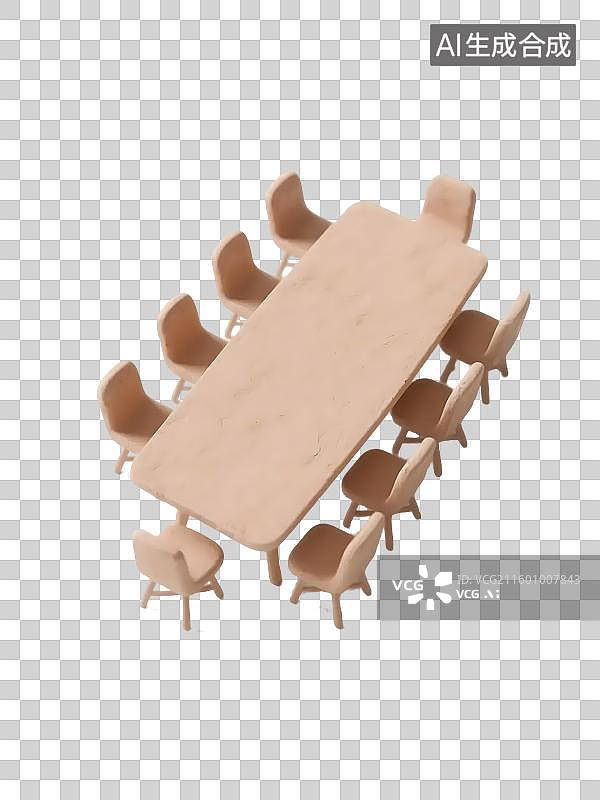 【AI数字艺术】AIGC：3D办公用品办公设备会议桌，会议上图片素材