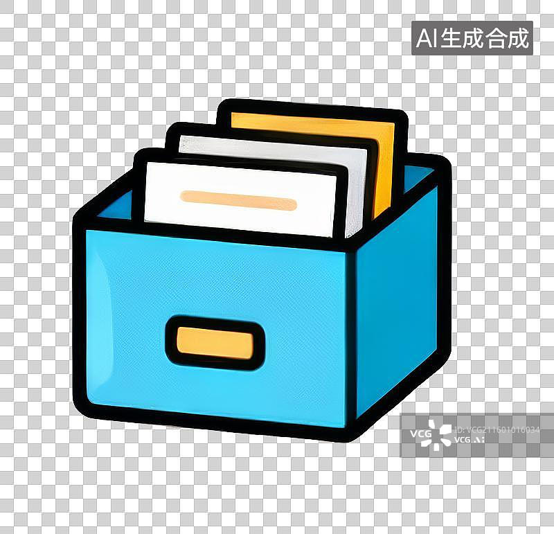 【AI数字艺术】卡通文件盒图片素材