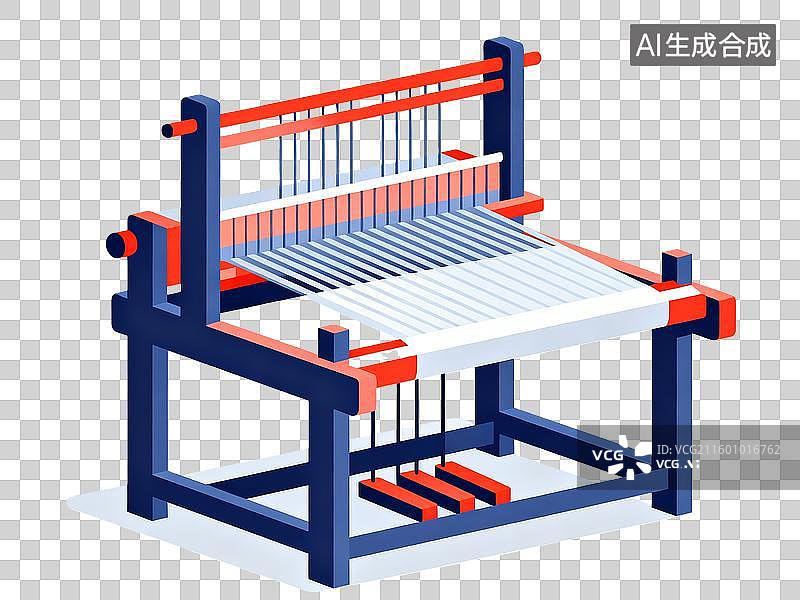 【AI数字艺术】木制纺织织布机图片素材