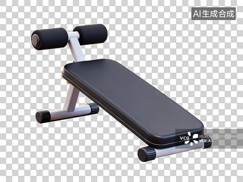 【AI数字艺术】仰卧起坐锻炼躺椅元素图片素材
