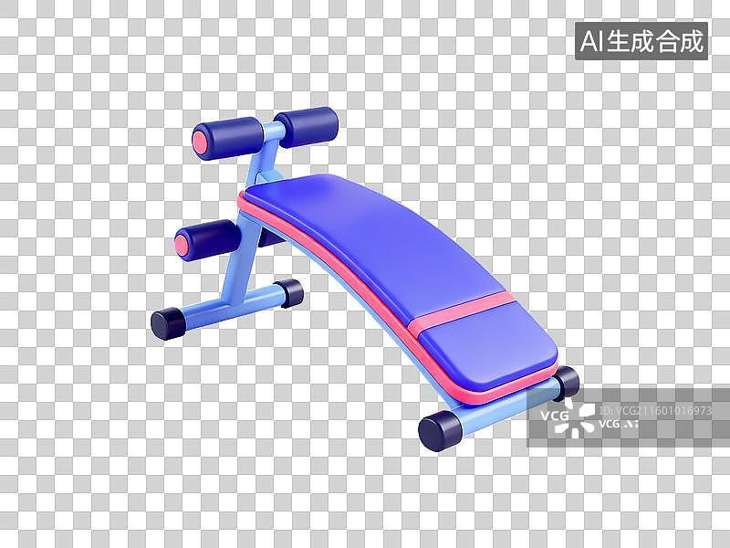 【AI数字艺术】仰卧起坐锻炼躺椅元素图片素材