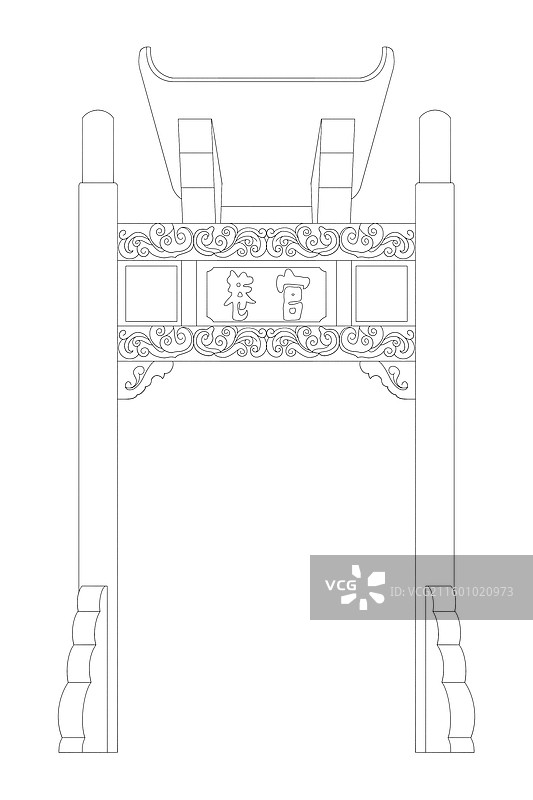 福建福州宫巷线稿图片素材