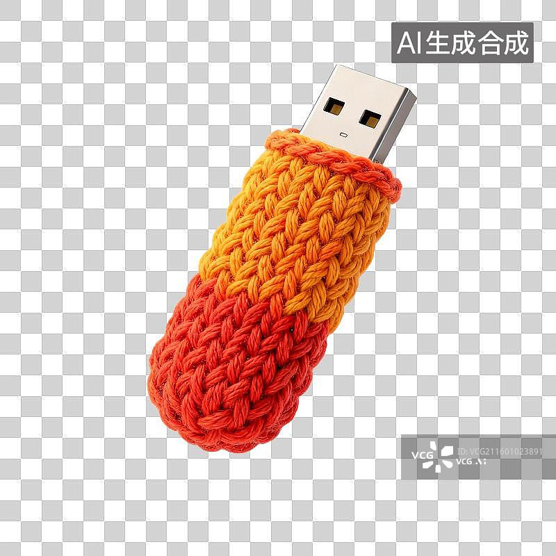 【AI数字艺术】毛线编织的U盘图片素材