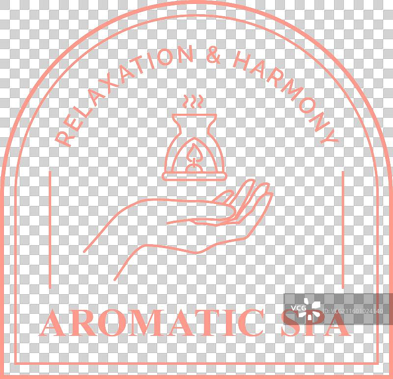 女性手部和芳香水疗标志模板图片素材