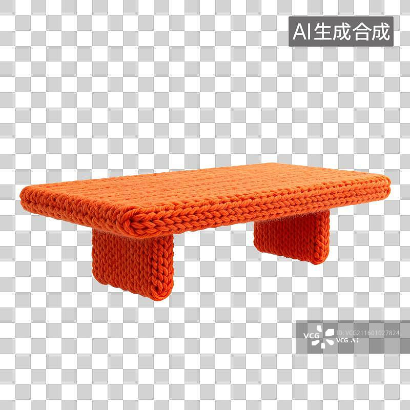 【AI数字艺术】毛线编织的茶几图片素材