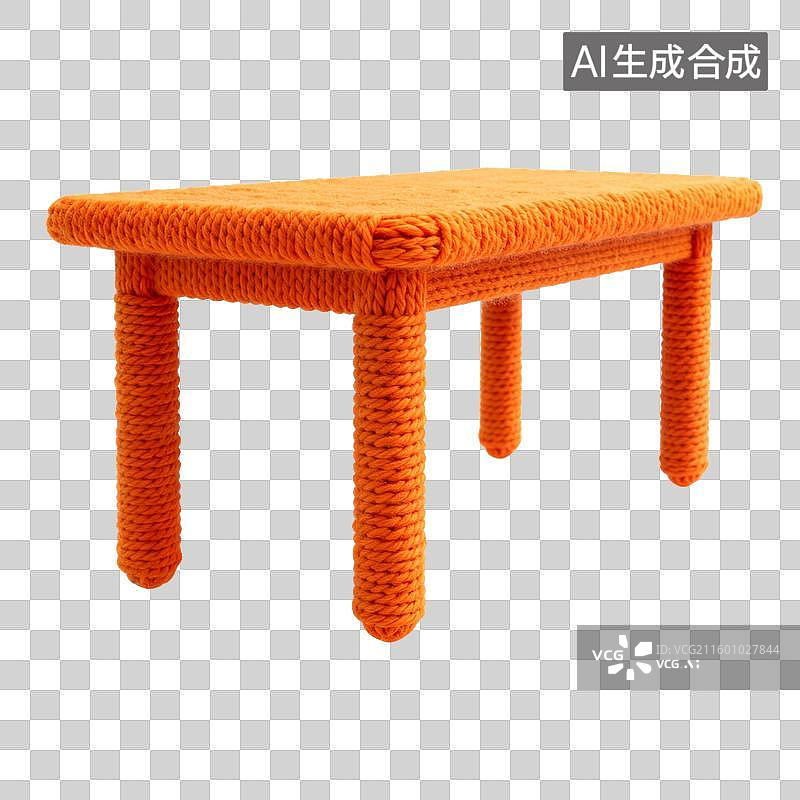 【AI数字艺术】毛线编织的茶几图片素材