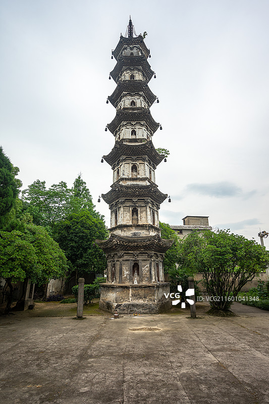 中国浙江省衢州市龙游县湖镇舍利塔图片素材