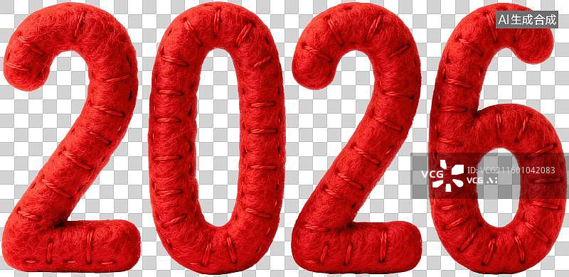 【AI数字艺术】红色毛毡2026数字设计图片素材