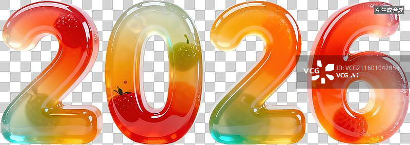 【AI数字艺术】2026果冻数字设计图片素材