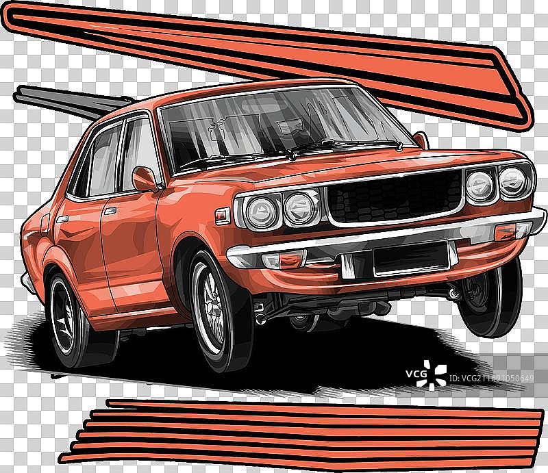 带黑色条纹的橙色飙车赛车图片素材