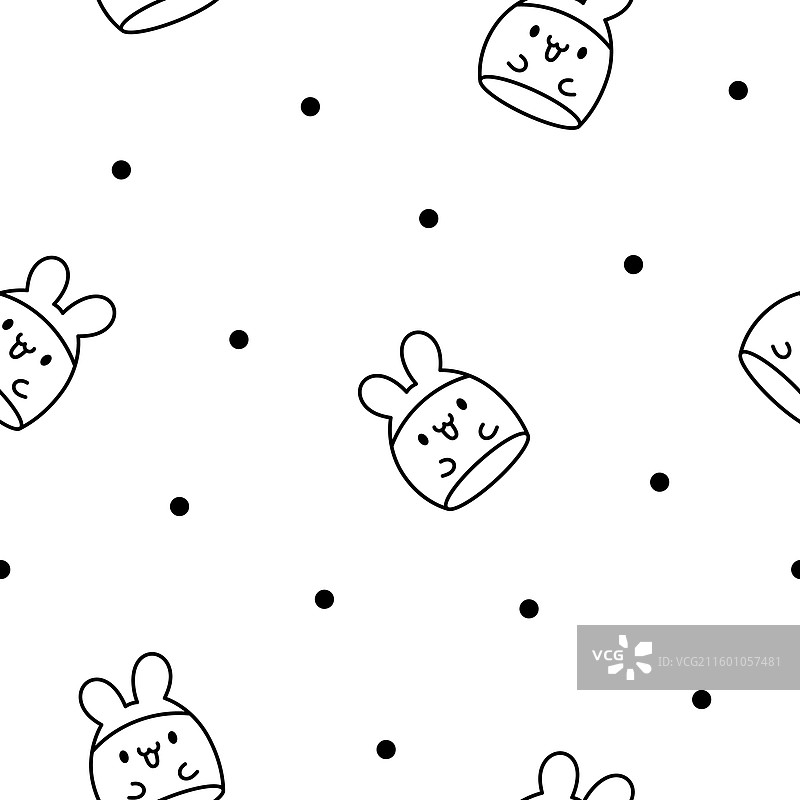 可爱的棉花糖涂色页图片素材