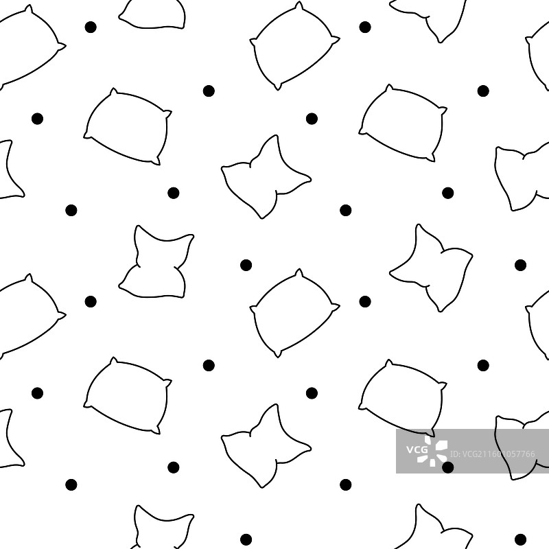 带装饰性无缝图案的睡眠枕头图片素材