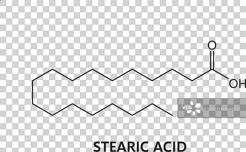 硬脂酸化学分子结构式图片素材