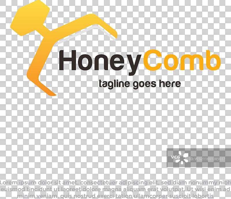 蜂巢Logo设计概念，包含蜜蜂或科技元素图片素材