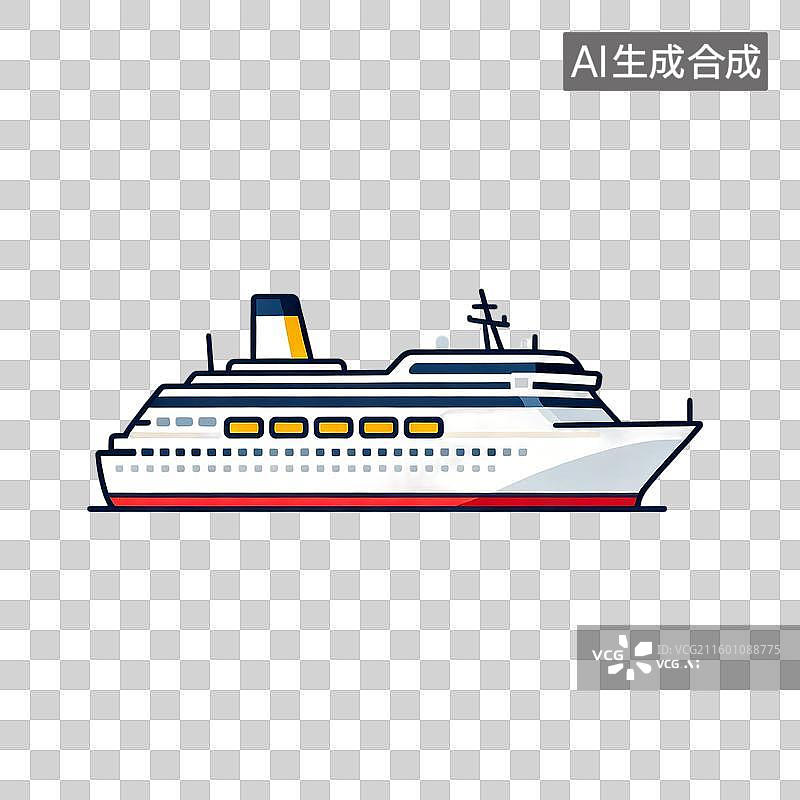 【AI数字艺术】大型多甲板豪华游轮图片素材