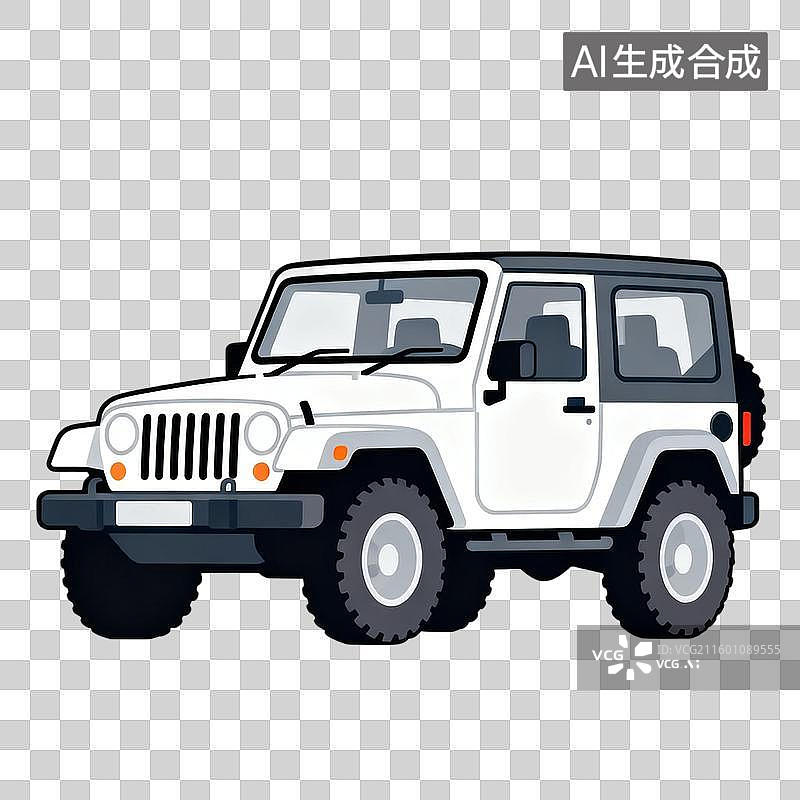 【AI数字艺术】白色敞篷越野交通工具图片素材