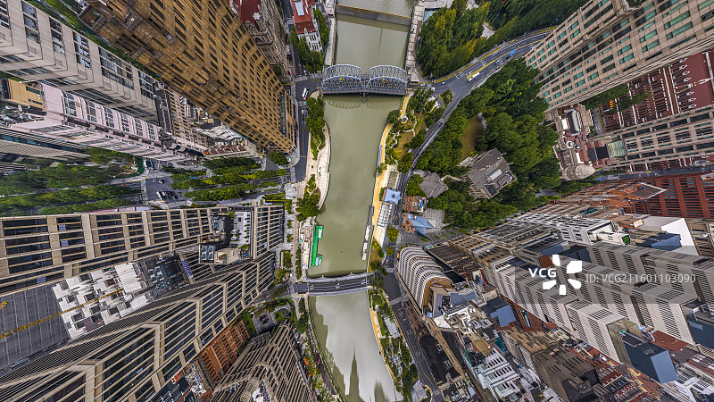 航拍上海苏州河畔图片素材