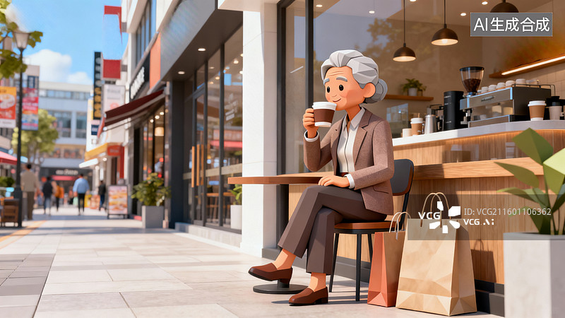 【AI数字艺术】民生，银发经济，退休生活，退休后的健康生活方式图片素材