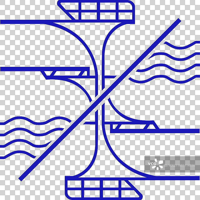 2024年巴黎奥运会跳水图标标志图片素材