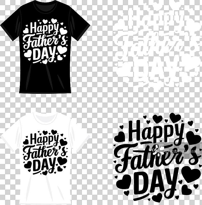 欢乐父亲节排版书法T恤图片素材