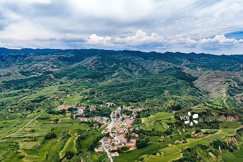 航拍长治市沁县漳河西源安高岭风光图片素材