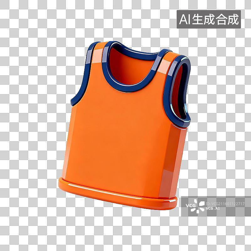 【AI数字艺术】3D立体篮球背心体育元素图片素材