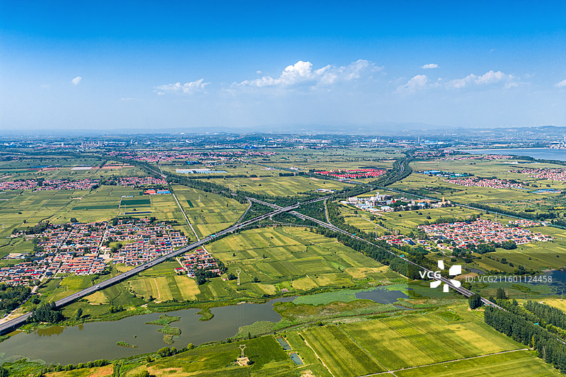 航拍长治市青兰高速二广高速立交桥图片素材