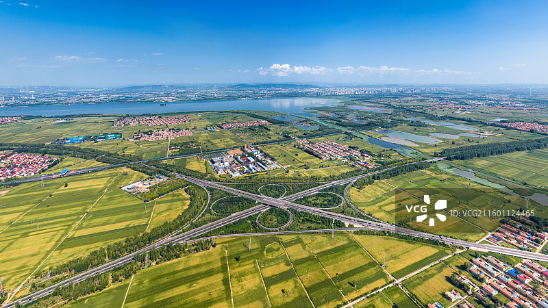 航拍长治市青兰高速二广高速立交桥图片素材