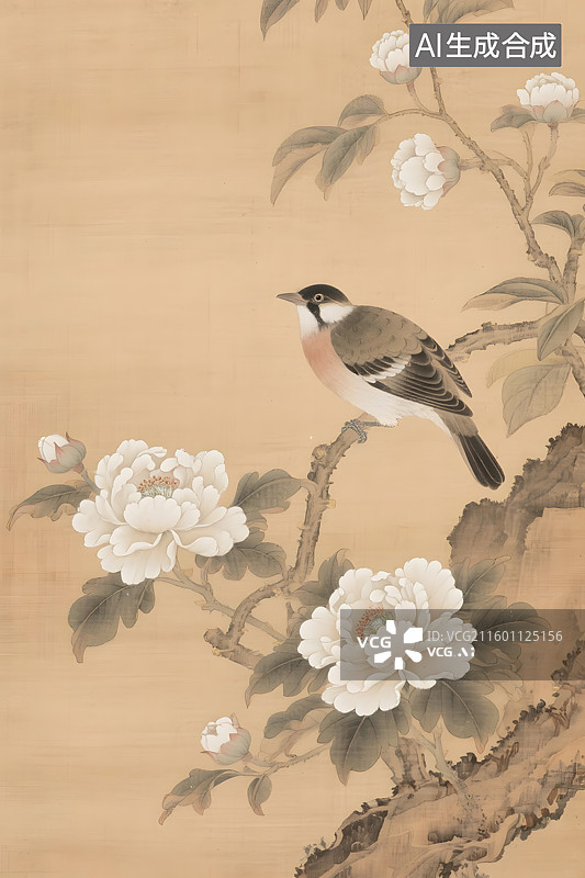 【AI数字艺术】工笔花鸟图图片素材