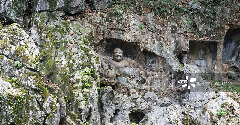 浙江杭州灵隐寺丁湖风光图片素材