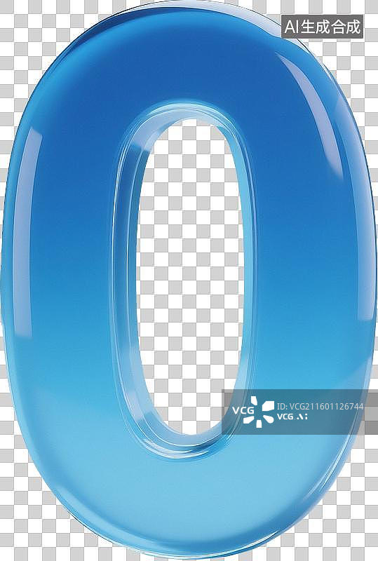 【AI数字艺术】蓝色玻璃质感数字图片素材