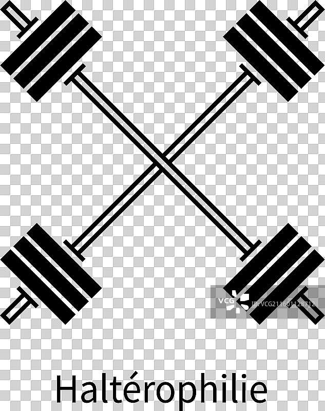 举重 图标 2024年巴黎奥运会图片素材