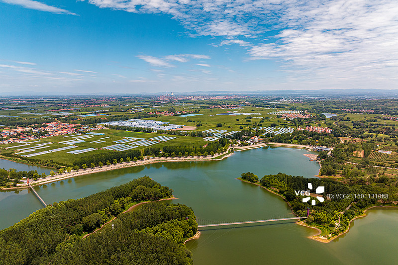 航拍长治长子县申村水库图片素材