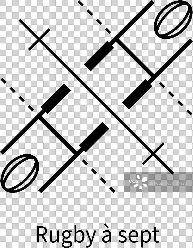 橄榄球图示 巴黎2024奥运会标志图片素材