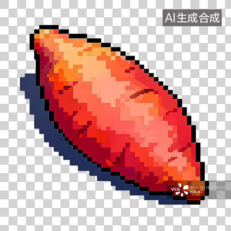 【AI数字艺术】像素艺术风格的红薯图像图片素材