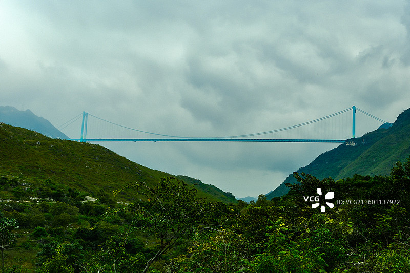 中国贵州黔西南州贞丰县北盘江花江峡谷风光，横竖都是世界第一的花江峡谷风光图片素材