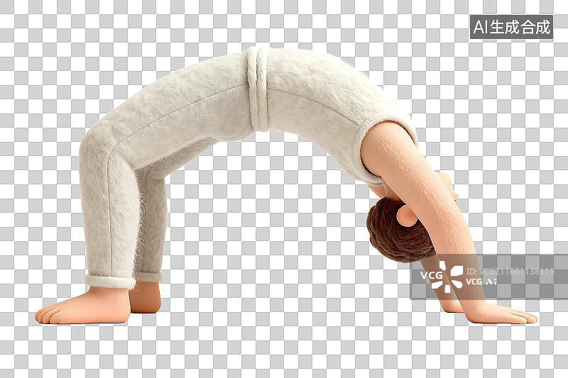 【AI数字艺术】人物做瑜伽后弯姿势图片素材