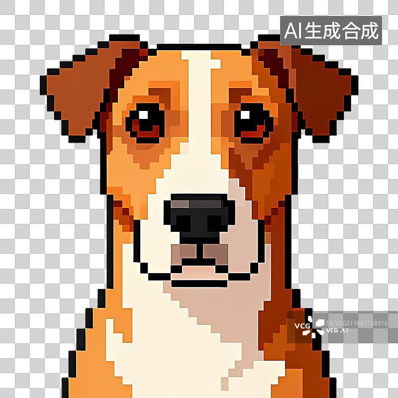 【AI数字艺术】像素艺术风格的可爱狗狗图片素材