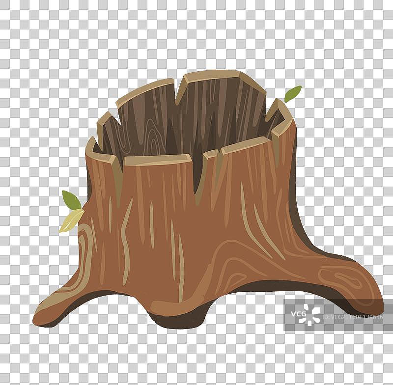 卡通手绘空心木桩插画元素图片素材