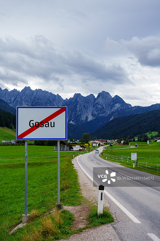 奥地利湖区戈绍小镇图片素材