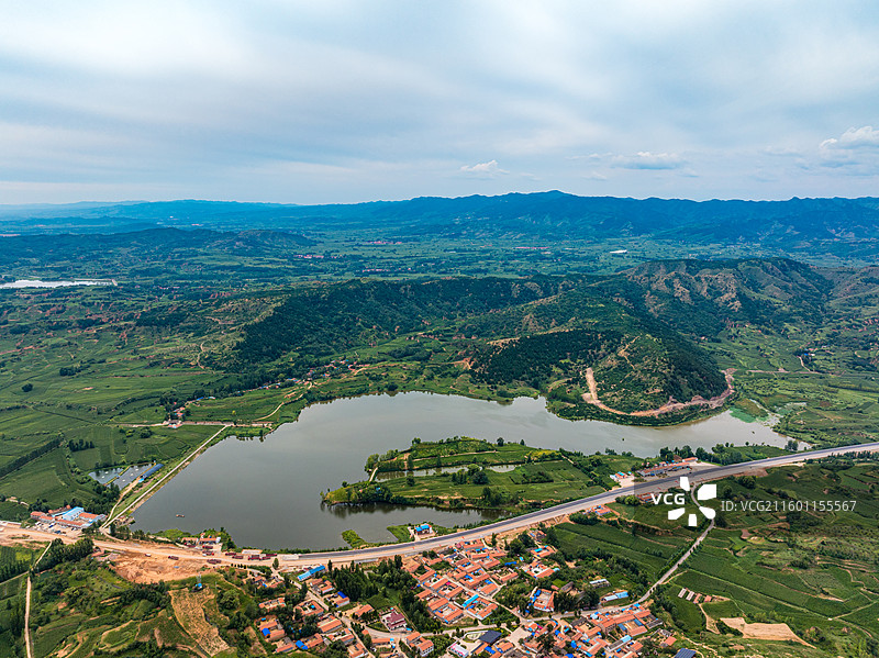 航拍长治沁县漳源水库图片素材
