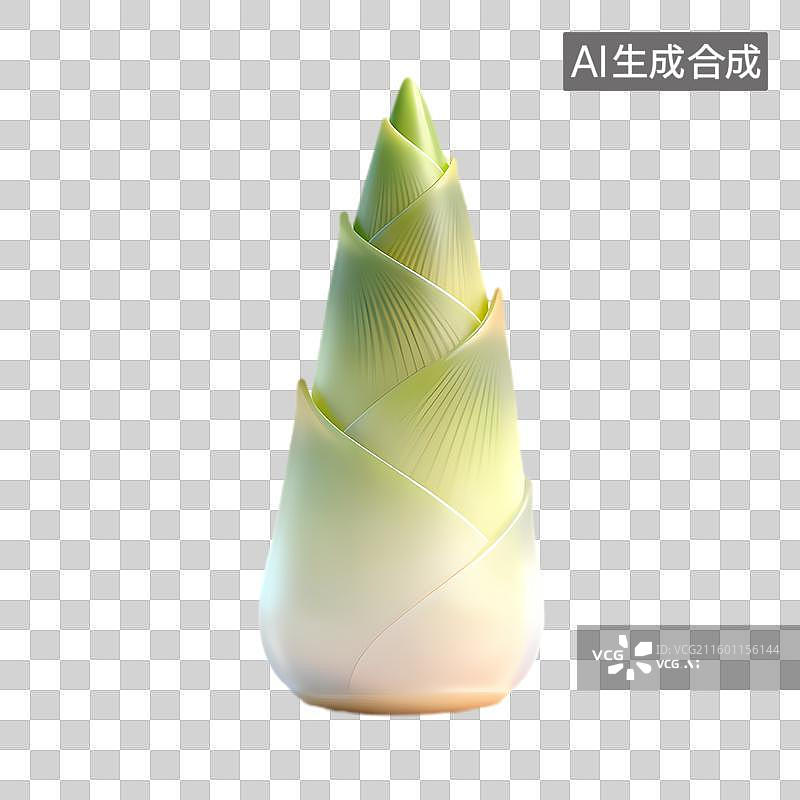 【AI数字艺术】新鲜竹笋的特写展示图片素材