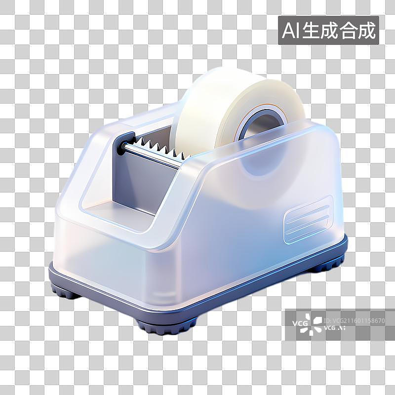 【AI数字艺术】透明胶带分配器及胶带卷图片素材